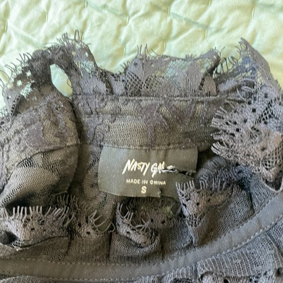 Nasty Gal Lace Mesh Crop Top - Picture 5 of 5